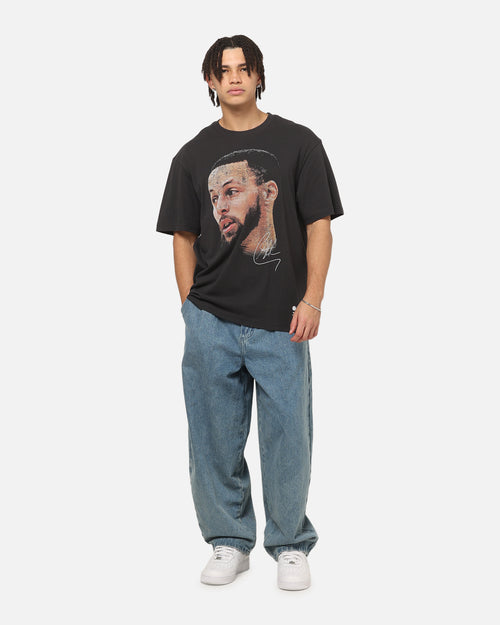 Mitchell & Ness Golden State Warriors Stephen Curry Big Head T-Shirt Washed Black