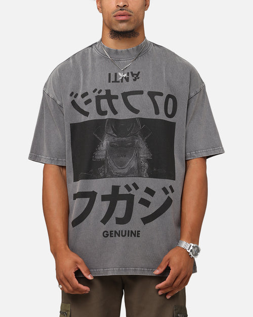 The Anti Order Genuine Fake Mock Neck T-Shirt Washed Charcoal