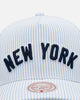 Mitchell & Ness New York Yankees 'Seersucker' Pro Pinch Snapback Blue/White