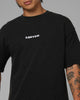 Loiter Script Boxy T-Shirt Washed Black
