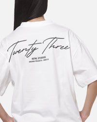 XXIII Script T-Shirt White/Black