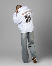 Loiter Summer Motocross Premium Hoodie White