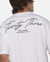 XXIII Script T-Shirt White/Black