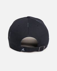 47 Brand Atlanta Braves 'Destruct Gothic Visor' 47 Offside Strapback Natural/Navy