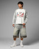 Loiter American Dream Long Sleeve T-Shirt Off White/Grey