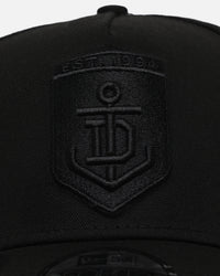 New Era Fremantle Dockers 'Triple Black' 9FORTY A-Frame Snapback Black