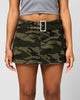 Ed Hardy Women's Denim Mini Skirt Woodland Camo