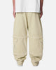 MNML Ultra Baggy Channel Cargo Denim Pants Tan