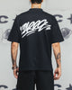 Carre Tag Mock Neck T-Shirt Black