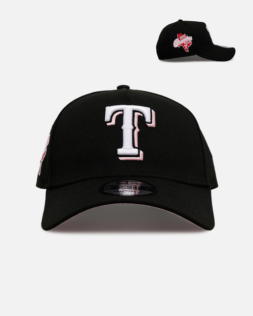 New Era Texas Rangers 'Black And Pink' 9FORTY A-Frame Snapback Black/Pink
