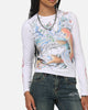 Ed Hardy Women's Koi Long Sleeve T-Shirt White