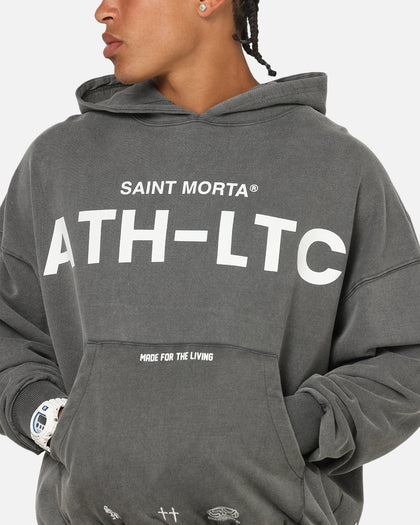 Saint Morta Athltc Hoodie Washed Charcoal