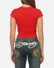 Ed Hardy Women's Veil Baby T-Shirt Red
