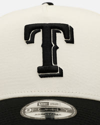 New Era Texas Rangers 'Easy Chrome Black' 9FORTY A-Frame Snapback Chrome/Black