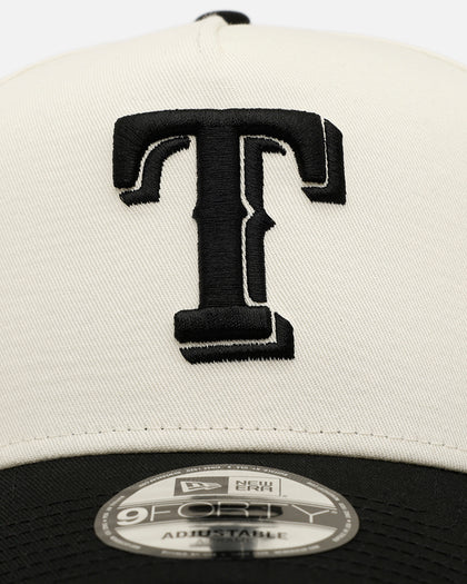New Era Texas Rangers 'Easy Chrome Black' 9FORTY A-Frame Snapback Chrome/Black
