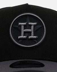 New Era Houston Astros 'Stealth' 9FORTY A-Frame Snapback Black/Charcoal