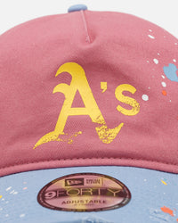 New Era Oakland Athletics 'Seasoned' 9FORTY A-Frame Strapback Pink/Blue