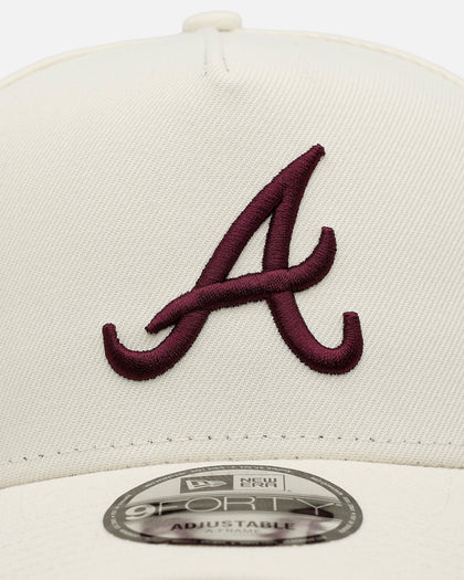 New Era Atlanta Braves 'Too Clean 2.0' 9FORTY A-Frame Snapback Chrome/Maroon