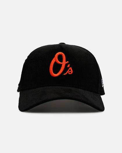 New Era Baltimore Orioles 'Black Cord' 9FORTY A-Frame Corduroy Snapback Black