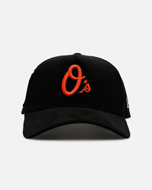 New Era Baltimore Orioles 'Black Cord' 9FORTY A-Frame Corduroy Snapback Black