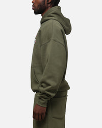 Loiter Hybrid Premium Hoodie Olive/Pink