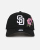 New Era San Diego Padres 'Pink Rose Embroidery' 9FORTY A-Frame Snapback Black/Pink