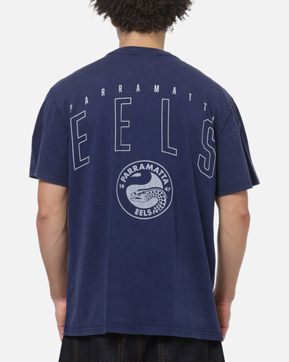 Bleacher Athletic Parramatta Eels NRL Attrition Washed T-Shirt Blue