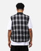 X-Large Ombre Plaid Reversible Vest Black
