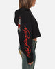 Ed Hardy Women's Afterburn Cropped Hoodie Black/Red
