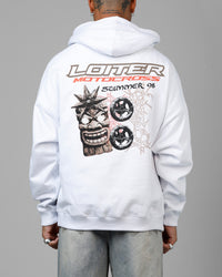 Loiter Summer Motocross Premium Hoodie White