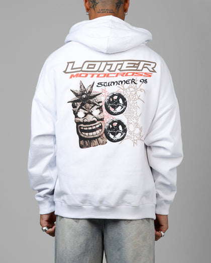Loiter Summer Motocross Premium Hoodie White