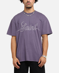 Saint Morta Cursive Boxy T-Shirt Purple