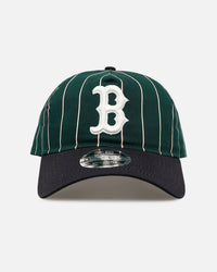 New Era Boston Red Sox 'Pinstripe' 9FORTY A-Frame Snapback Dark Green