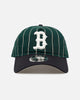 New Era Boston Red Sox 'Pinstripe' 9FORTY A-Frame Snapback Dark Green