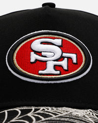 New Era San Francisco 49ers 'Spider Web Visor' 9FORTY A-Frame Snapback Black