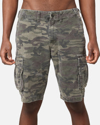 XXIII Torrent Cargo Shorts Washed Green Camo