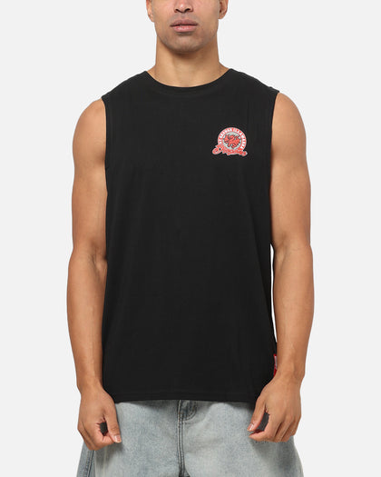 Bleacher Athletic St. George Illawarra Dragons NRL Adult Muscle T-Shirt Black