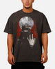 73Studio X Tokyo Ghoul Kaneki Vintage T-Shirt Black Acidwash