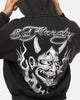 Ed Hardy Double Horns Hoodie Black Acidwash