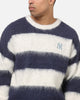 Majestic Athletic New York Yankees Block Stripe Knit Jumper Vintage White