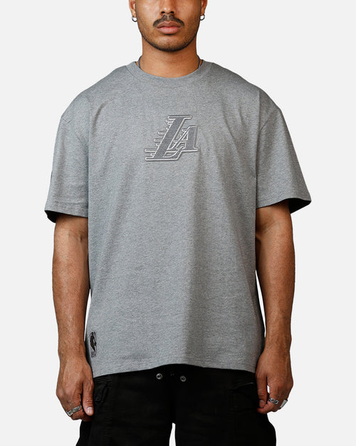 Pro Standard Los Angeles Lakers Reverse French Terry T-Shirt Grey
