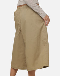 Nike Women's Sportswear Oversized Mid-Rise Parachute Shorts Beige