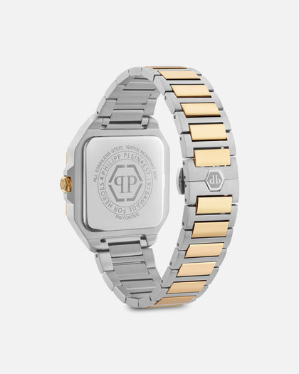 Philipp Plein Edge 42MM Two-Tone Bracelet Watch Silver/Gold