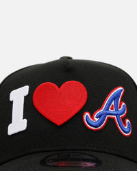 New Era Atlanta Braves 'Love' 9FORTY A-Frame Snapback Black