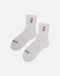 Pro Compression Classic NBA Logoman Crew Sock White