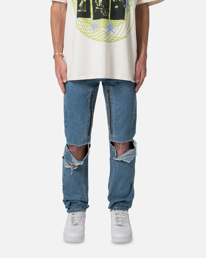 MNML D530 Zipper Denim Jeans Blue