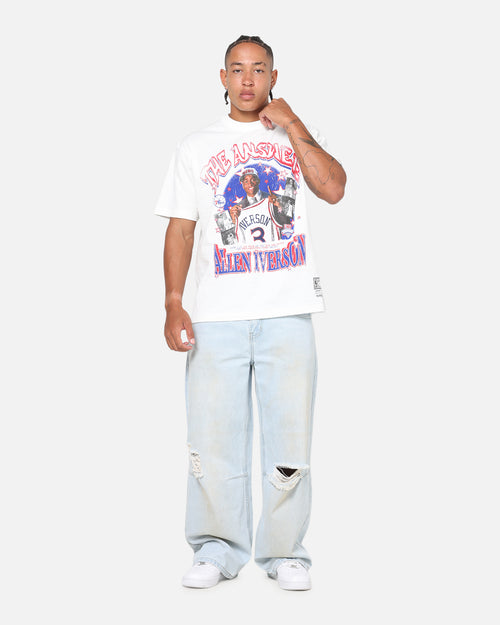 Mitchell & Ness Allen Iverson Star Burster T-Shirt Vintage White
