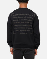 Saint Morta Repentant Heart Crewneck Black