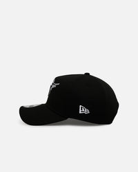 New Era Florida Marlins 'Black And White' 9FORTY A-Frame Snapback Black/White