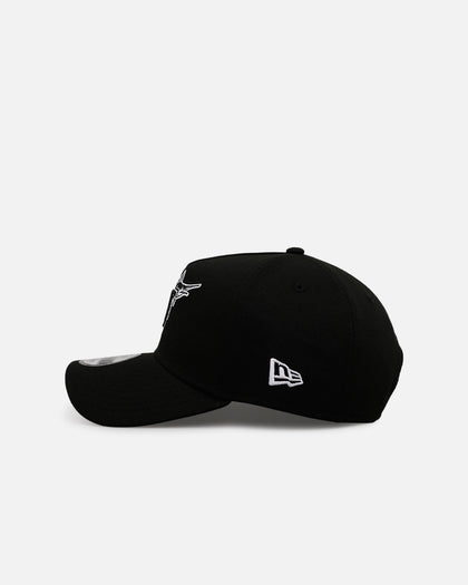 New Era Florida Marlins 'Black And White' 9FORTY A-Frame Snapback Black/White